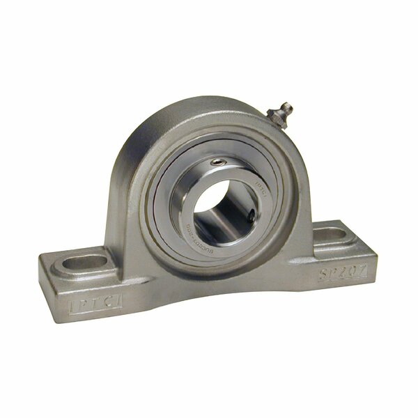 Iptci Pillow Block Ball Bearing Unit, 1.5 in Bore, All Stainless Steel, Set Screw Lock, 2 Tri Lip Seals SUCSP208-24DL3